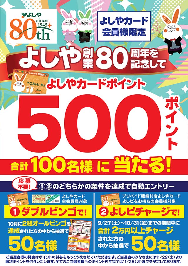 抽選で計100名に500ポイントプレゼント！
