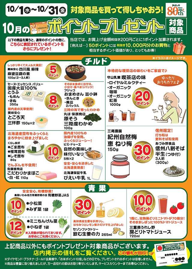 ポイントプレゼント
