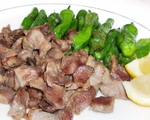 砂肝とししとうのソテー