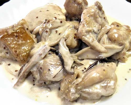 鶏のクリーム煮　マスタード風味