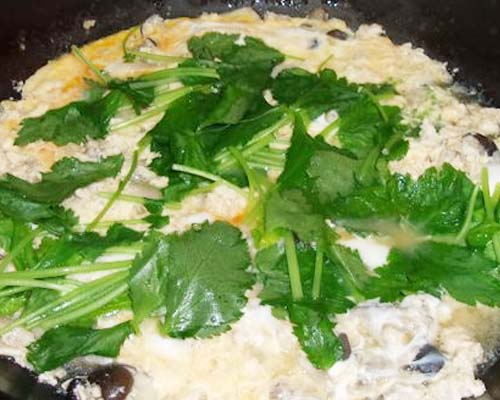 きのこ入り親子丼