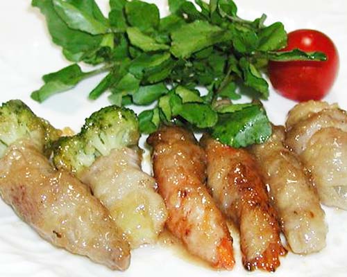 野菜の豚肉巻き