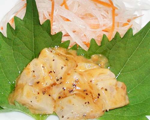 帆立のウニ和え