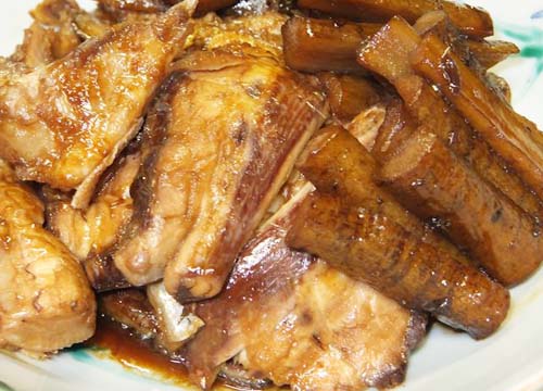 ゴボウのアラ煮